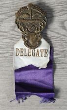 1934 BPOE Delegate Kansas City No. 26 Badge Ribbon Fraternal Elks  picture