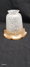 Vintage Spotted Amber Edge Glass Shade picture