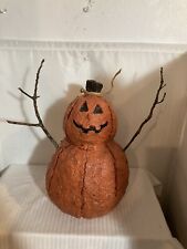 Unusual Artist Created Pumpkin Approximately 11.5” High x  12” Wide 1 Of A Kind picture