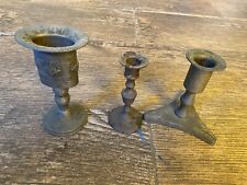 Old Vintage Shabbat Candle Holders Israel Judaica 1950’s picture
