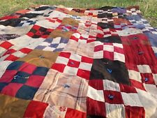Antique Late 1800s Handmade Patchwork Quilt 83×66