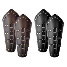 Arm Guard Armor Cuff Leather Bracer Knight Costume Battle Medieval Viking Bracer picture