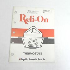 VINTAGE 1983 RELI ON THERMOSTATS CATALOG FOR ALL MAKES REPUBLIC AUTOMOTIVE PARTS picture