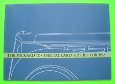 1938 PACKARD 12 and SUPER 8 DLX 16-pg COLOR CATALOG Brochure 10 BODY TYPES Xlnt+ picture
