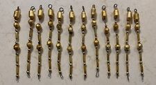 Vintage Gold Glass Bead Icicle Christmas Ornaments 6.75” x 12 picture