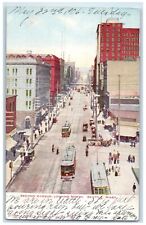 1906 Second Avenue Looking North Streetcar Trolley Seattle Washington Postcard picture