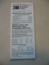1978 Chevrolet Monte Carlo Selling Points Dealer Salesperson Brochure picture
