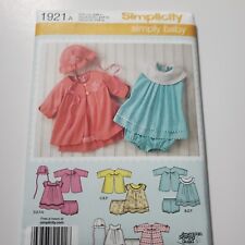 Simplicity Sewing Pattern Simply Baby Dress Coat Hat Outfit Uncut 1921 A picture