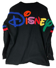 Disney Spirit Jersey  M/L Rainbow Pride Shirt LGBTQ Raised Punch Needle Letters picture