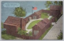 Military~Air View Fort Nashborough 1st Avenue Nashville TN~Vintage Postcard picture