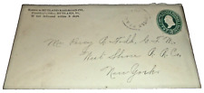 MAY 1896 RUTLAND RAILROAD USED COMPANY ENVELOPE picture