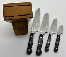 Wolfgang Puck Knife Set w Holder Santoku set of 4 knives picture