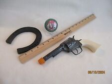 Vintage Roy Rogers Collectibles , Metal Toy Cap Gun, Good Luck Horseshoe & Yoyo picture