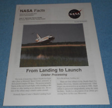 2002 NASA Facts Sheet From Landing To Launch Space Shuttle Orbiter Processing picture