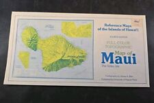 1988 Reference Map of Maui Hawaii Color Topographic Map 4th Ed. picture