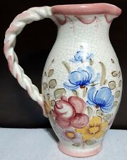 Vintage Pottery Vase Germam Handmade Hand Painted Collectible picture