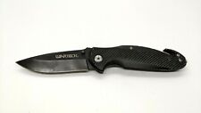 Wartech Rescue Folding Pocket Knife Thumb Assisted Plain Edge Liner Lock Black picture