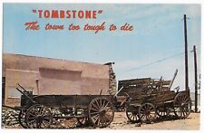 Postcard AZ Tombstone Arizona Old Freight Wagons Hauled Freight in the 1800s C30 picture