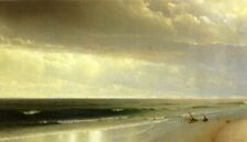 Oil painting Newport-Beach-William-Trost-Richards-oil-painting seascape waves picture