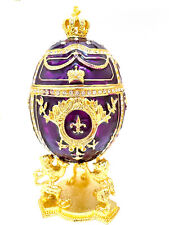 Amethyst Faberge egg College Graduation gift 200Swarovski HANDSET Fabergé egg picture