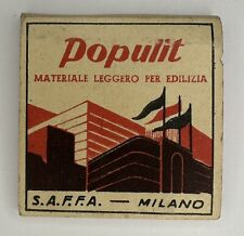 VINTAGE MATCHBOOK - Populit / Italy / Milano picture