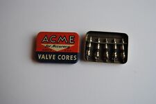 NOS Vintage ACME Valve Cores in Metal Tin For Accuracy Made in USA picture