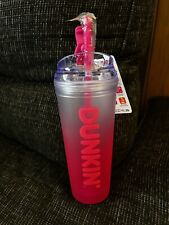 Dunkin' Summer 2024 Ombre Plastic Insulated 24oz Tumbler PINK NWT picture