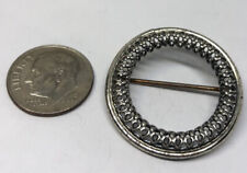 ANTIQUE MID. CENTURY CFO STERLING SILVER PIN BROOCH FILIGREE MARKED FINE 3.5g picture