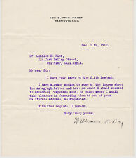 SIGNED SUPREME COURT JUSTICE WILLIAM R. DAY LETTER picture