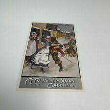 Vintage Christmas postcard a cavalier Xmas greeting picture