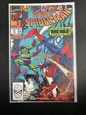 WEB OF SPIDER-MAN COMIC BOOK MARVEL #67 8/90 NEW SUPER HERO IN TOWN GREEN GOBLIN picture