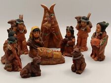 FYM Native American Nativity Set 1995 11 pieces picture