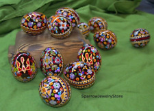 Easter ornaments Ukrainian Easter eggs Pysanky Chicken hand painted easter egg picture