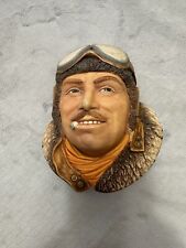 Vintage Bossons R.F.C. 1917 Pilot Chalkware Head by Legend Products 1982 ENGLAND picture