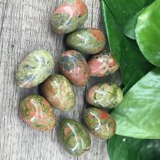 10pc Natural unakite Quartz hand Carved egg crystal Reiki healing picture
