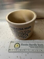 Vintage Kaukauna Klub Aged Before Cold Packed Mini Stoneware Crocks picture