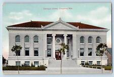 Cheyenne Wyoming Postcard Carnegie Library Building Exterior Roadside c1910's picture