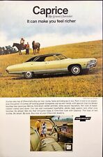 Caprice The Grand Chevrolet Horses Vintage Print Ad 1968 picture