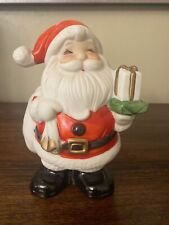 Vintage Homco Santa With Presents Ceramic Coin Bank Christmas Bank 5212 picture