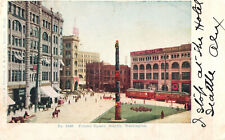 VINTAGE POSTCARD PIONEER SQUARE SEATTLE WASHINGTON MAILED 1905 FRESH CONDITION picture