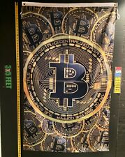Bitcoin Flag FREE FIRST CLASS SHIP Bitcoin Mess V Dogecoin Crypto USA Sign 3x5' picture