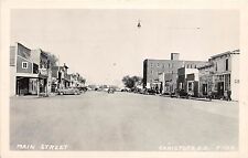 South Dakota SD Real Photo RPPC Postcard c1940s CANISTOTA Main Street Stores picture