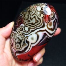 TOP 169G Natural Polished Silk Banded Lace Agate Crystal Stone Madagascar QC68 picture