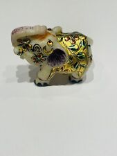 MIni  Elephant Hand Painted Marble Vintage picture