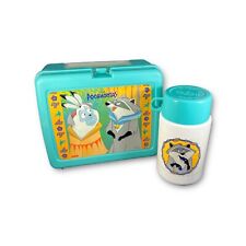Vintage Disney Turquois Pocahontas Lunch Box  Percy  and Meeko  with Thermos picture