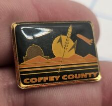 VTG Lapel Pinback Hat Pin Gold Tone Coffey County Pin Travel Pin picture