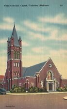 Postcard AL Gadsden Alabama First Methodist Church 1945 Linen Vintage PC J2952 picture