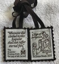 10 x Brown Scapular 100% Wool Handmade in USA picture