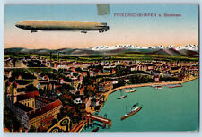 Friedrichshafen Germany Postcard Lake Constance Dirigible 1918 WW1 Soldier Mail picture