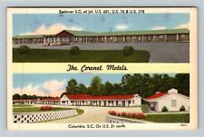 Columbia SC-South Carolina, The Coronet Motels, Vintage Postcard picture